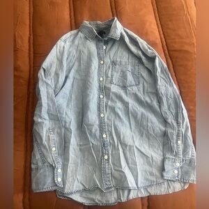 J. Crew Light Blue Denim Button-Down Shirt